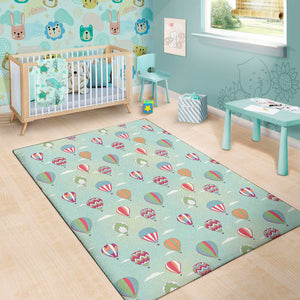 Hot Air Balloon Pattern Print Area Rug