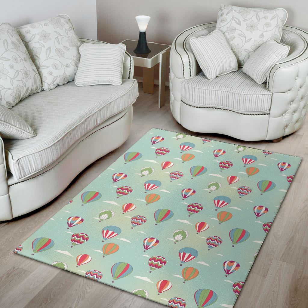 Hot Air Balloon Pattern Print Area Rug