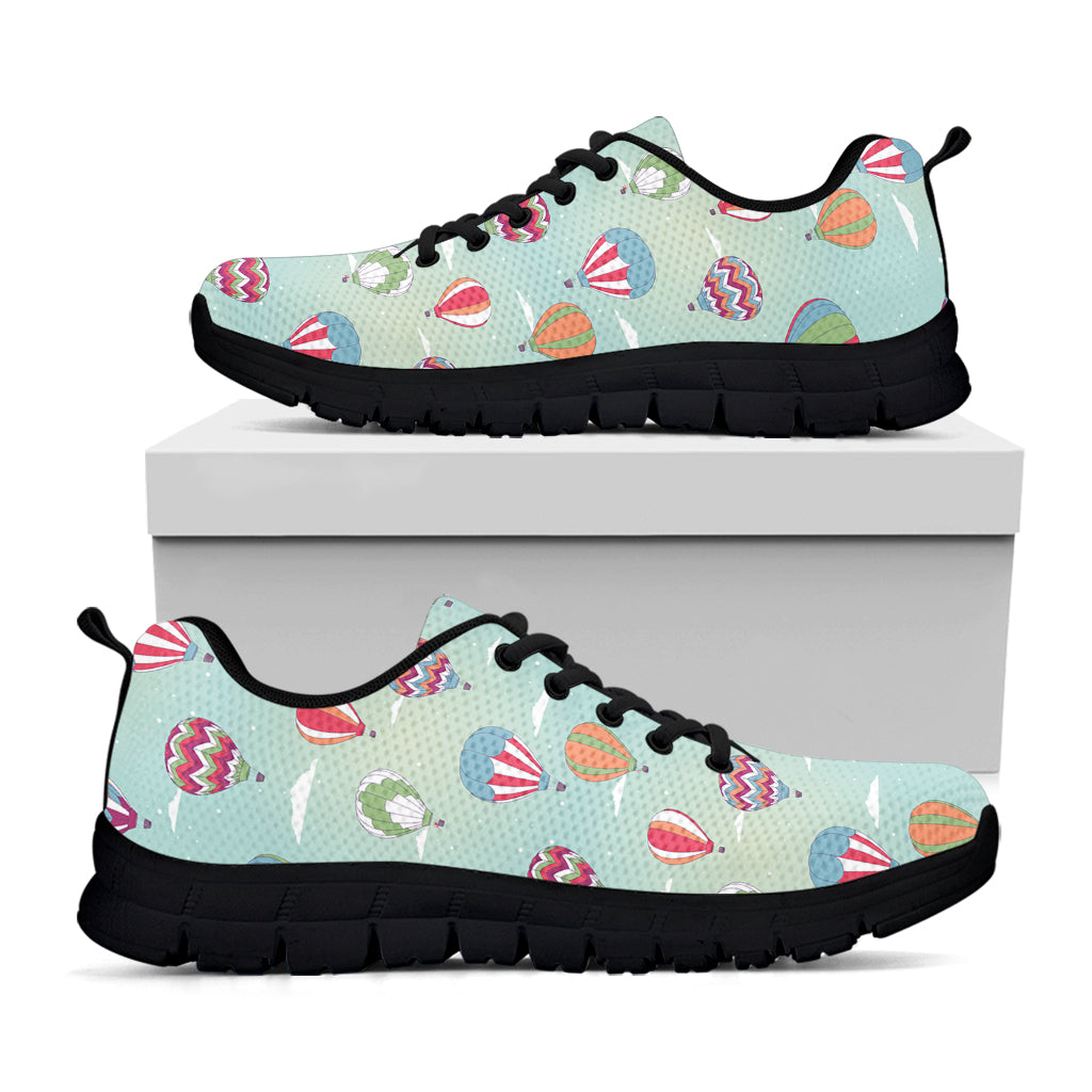 Hot Air Balloon Pattern Print Black Sneakers