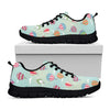 Hot Air Balloon Pattern Print Black Sneakers