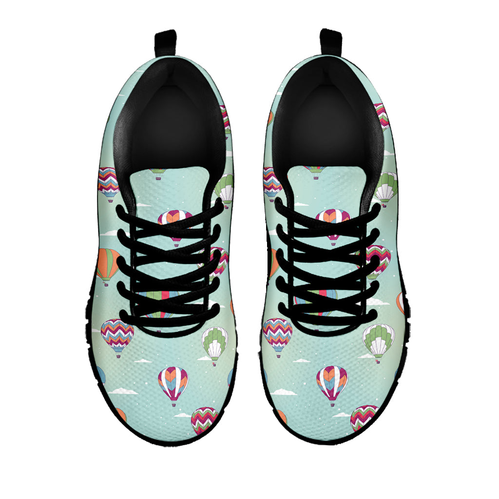 Hot Air Balloon Pattern Print Black Sneakers