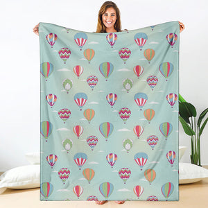 Hot Air Balloon Pattern Print Blanket