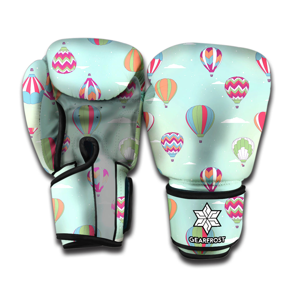 Hot Air Balloon Pattern Print Boxing Gloves