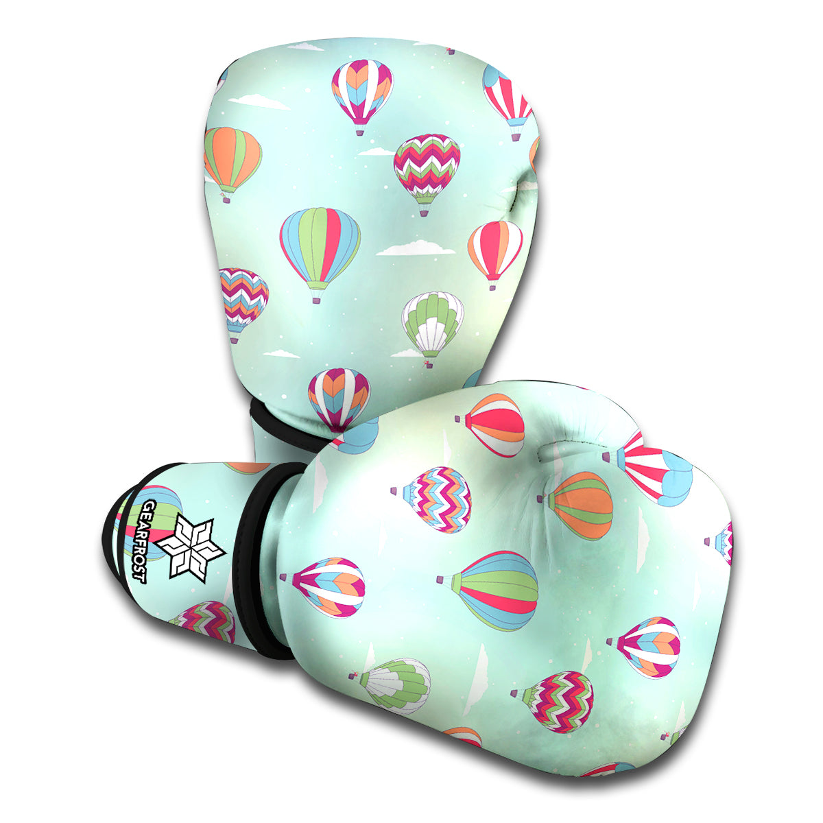 Hot Air Balloon Pattern Print Boxing Gloves