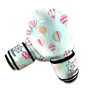 Hot Air Balloon Pattern Print Boxing Gloves