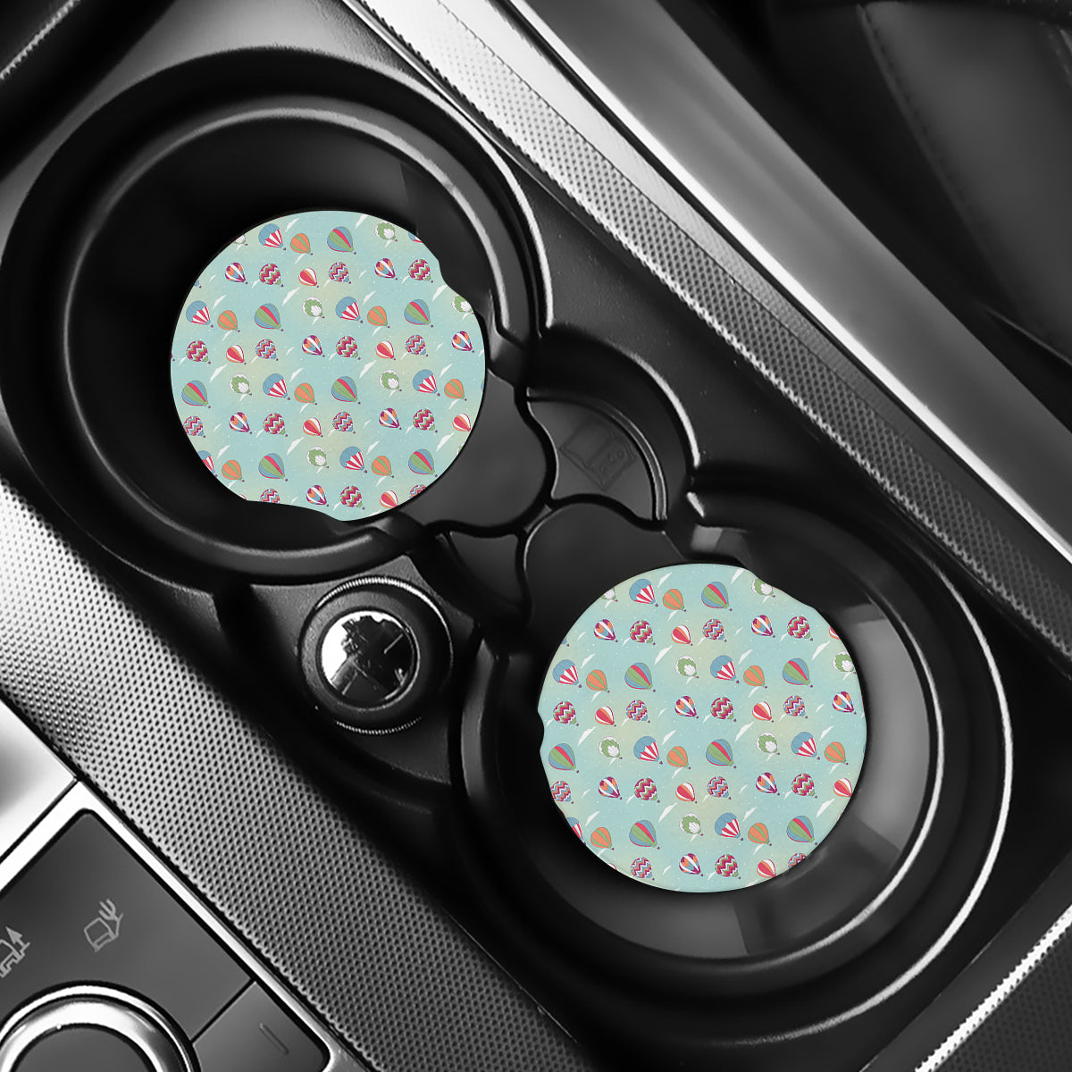 Hot Air Balloon Pattern Print Car Coasters