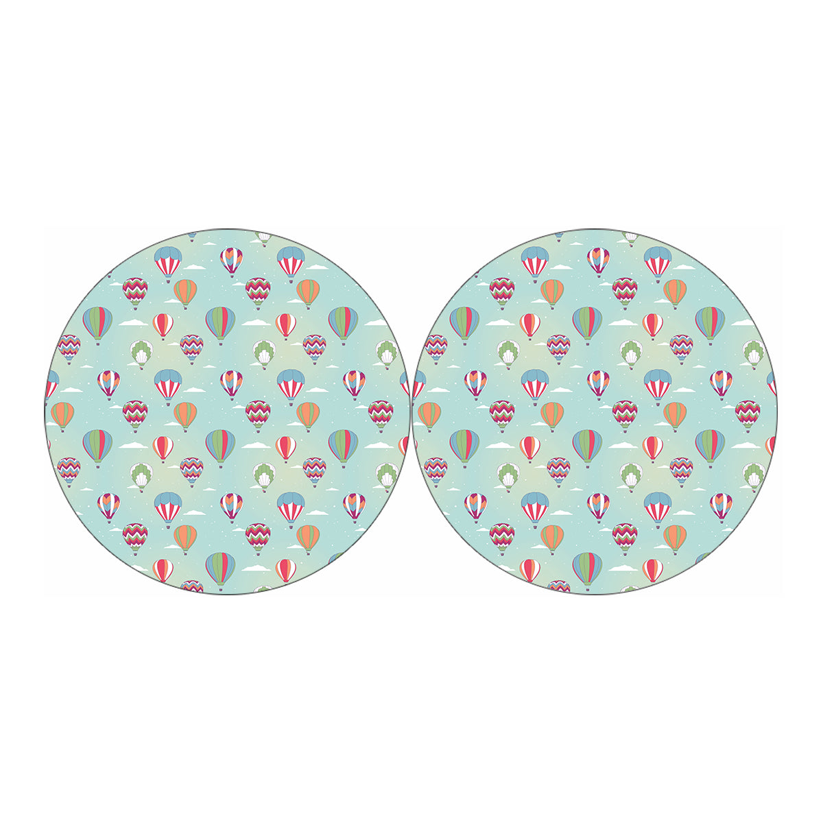 Hot Air Balloon Pattern Print Car Coasters
