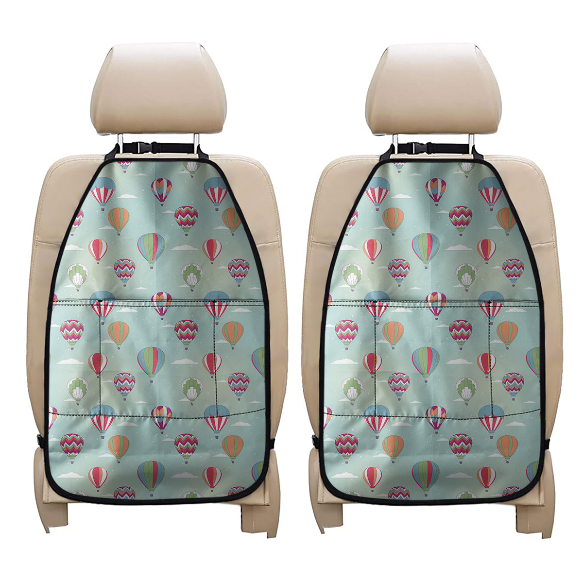 Hot Air Balloon Pattern Print Car Seat Organizers