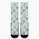 Hot Air Balloon Pattern Print Crew Socks