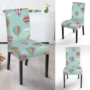 Hot Air Balloon Pattern Print Dining Chair Slipcover