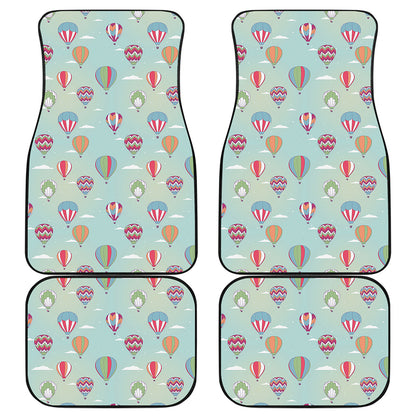Hot Air Balloon Pattern Print Front and Back Car Floor Mats