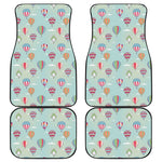 Hot Air Balloon Pattern Print Front and Back Car Floor Mats