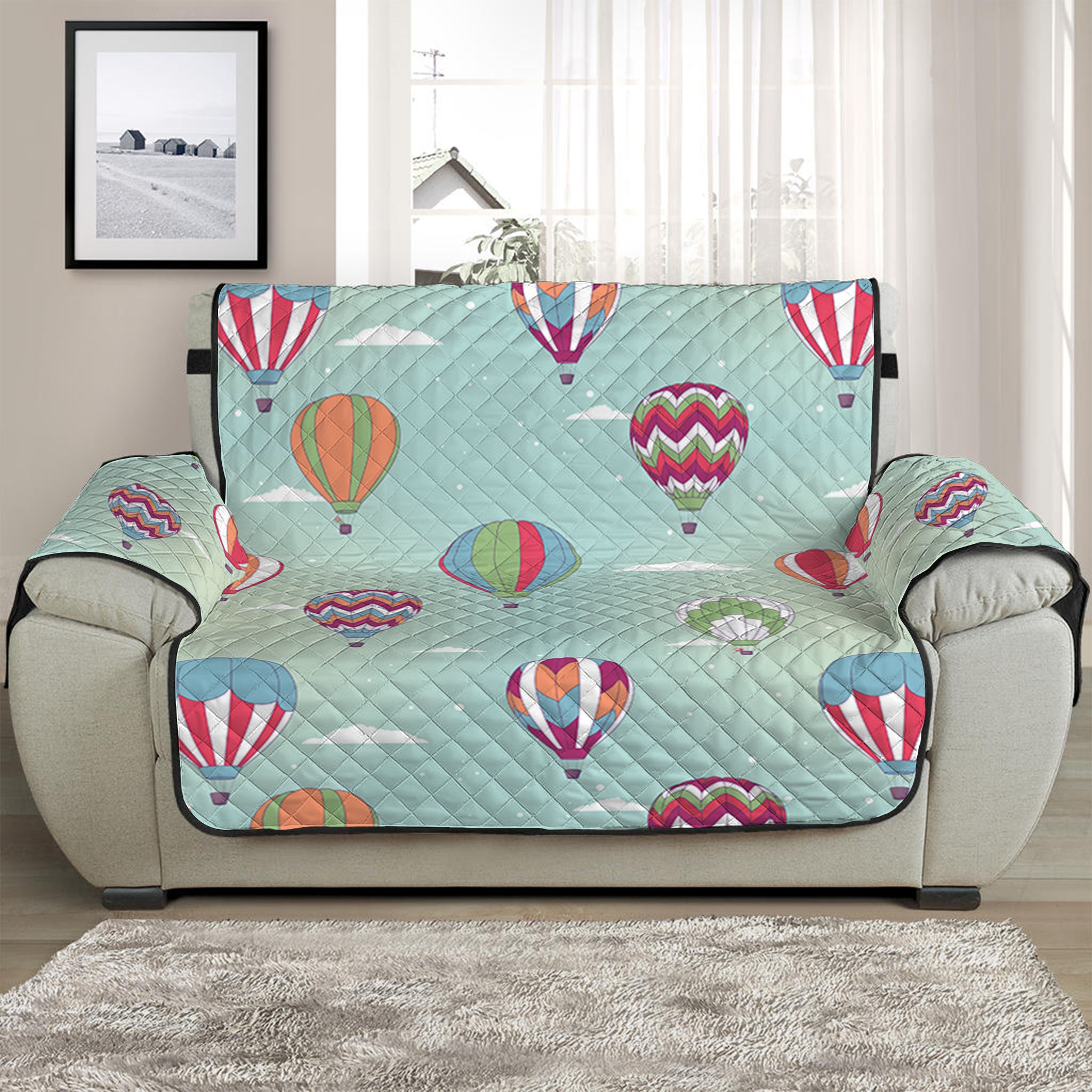 Hot Air Balloon Pattern Print Half Sofa Protector