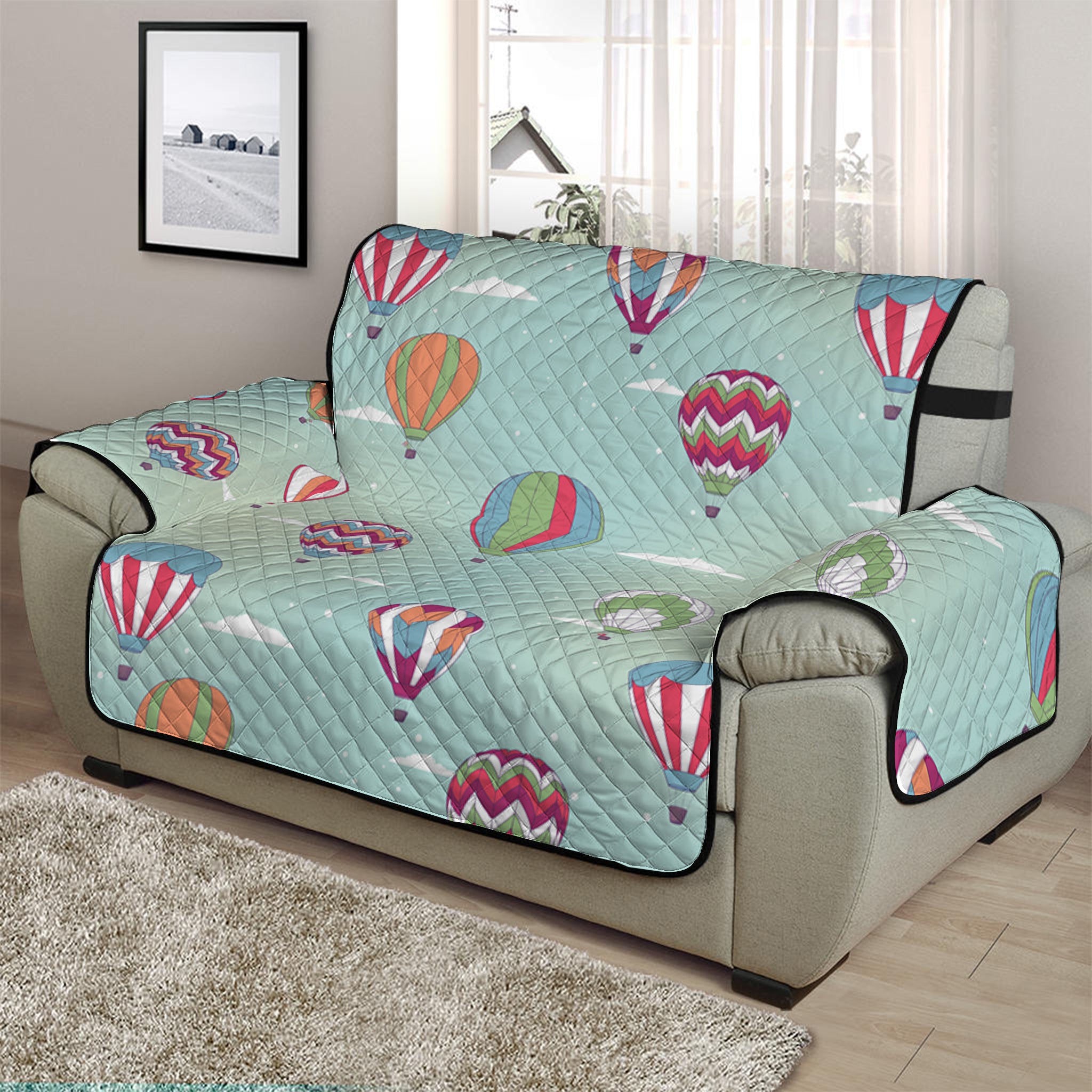 Hot Air Balloon Pattern Print Half Sofa Protector