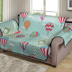 Hot Air Balloon Pattern Print Loveseat Protector