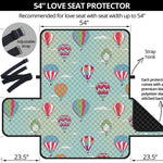 Hot Air Balloon Pattern Print Loveseat Protector