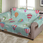 Hot Air Balloon Pattern Print Loveseat Protector