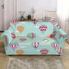 Hot Air Balloon Pattern Print Loveseat Slipcover