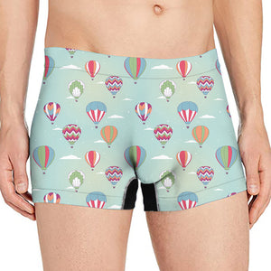 Hot Air Balloon Pattern Print Men's Boxer Briefs