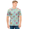 Hot Air Balloon Pattern Print Men's T-Shirt