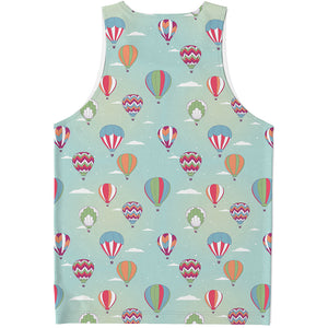 Hot Air Balloon Pattern Print Men's Tank Top