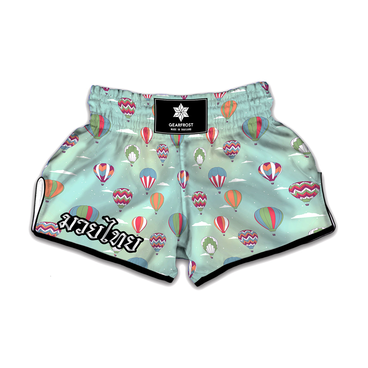 Hot Air Balloon Pattern Print Muay Thai Boxing Shorts