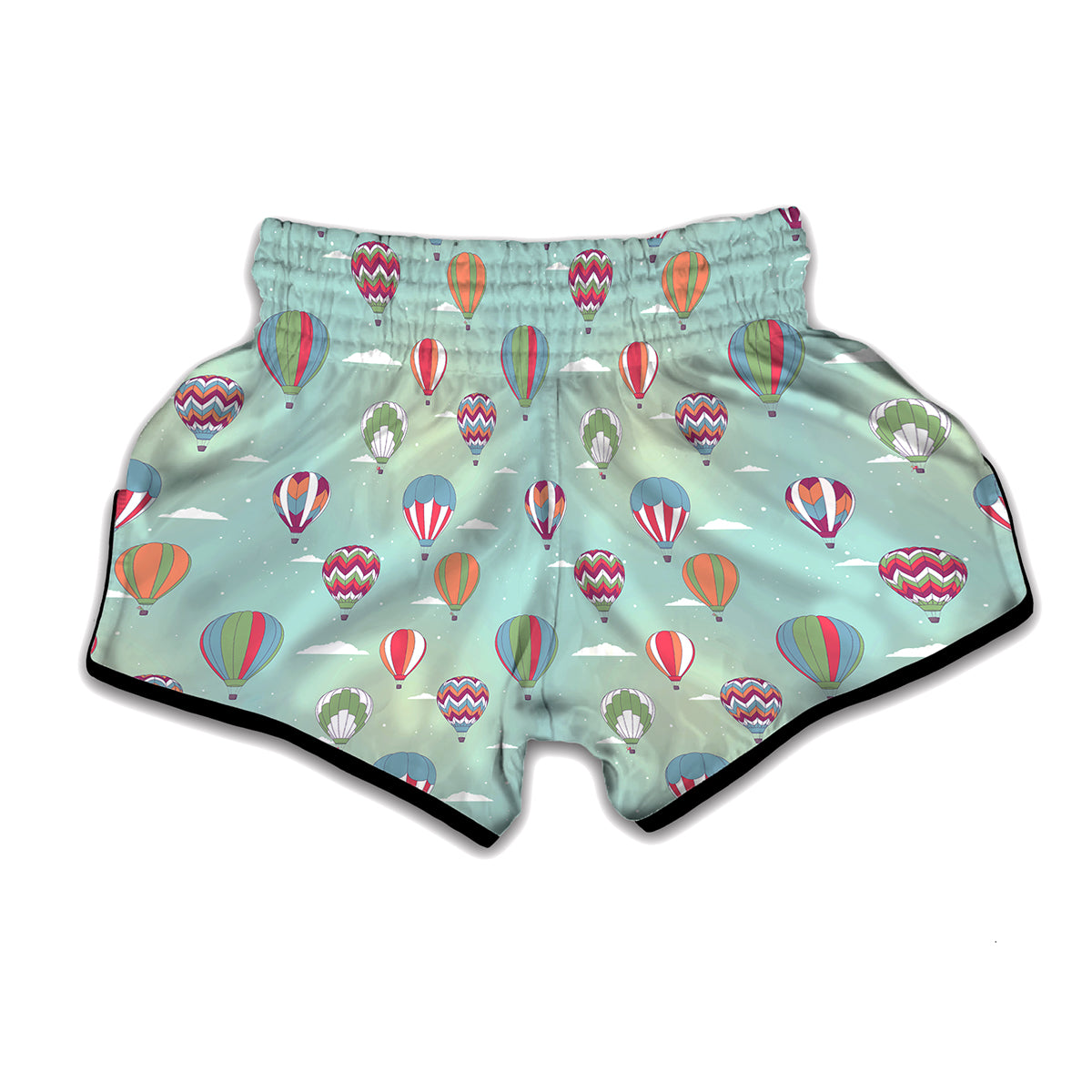 Hot Air Balloon Pattern Print Muay Thai Boxing Shorts