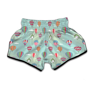 Hot Air Balloon Pattern Print Muay Thai Boxing Shorts