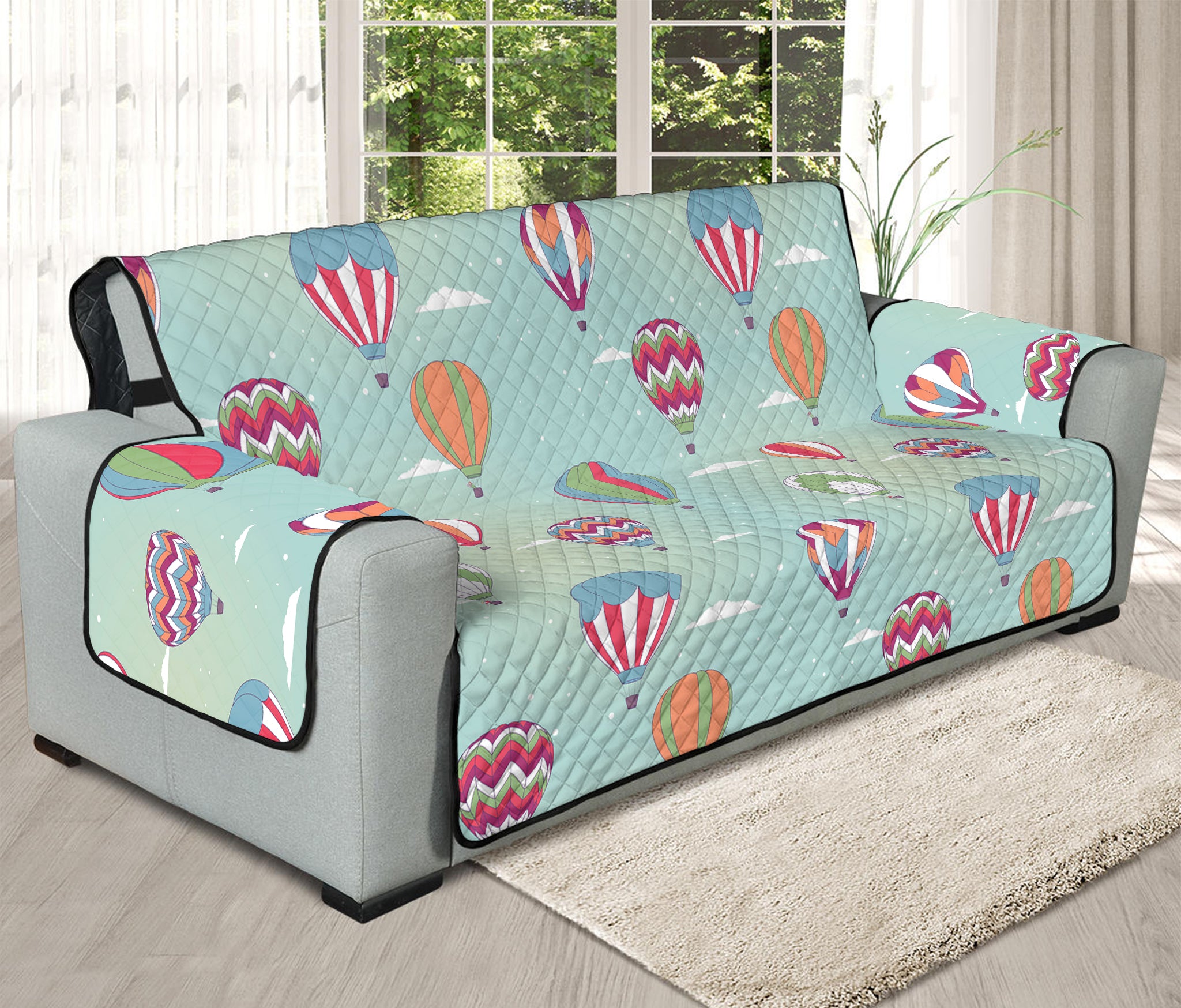 Hot Air Balloon Pattern Print Oversized Sofa Protector