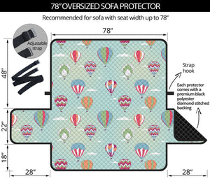 Hot Air Balloon Pattern Print Oversized Sofa Protector