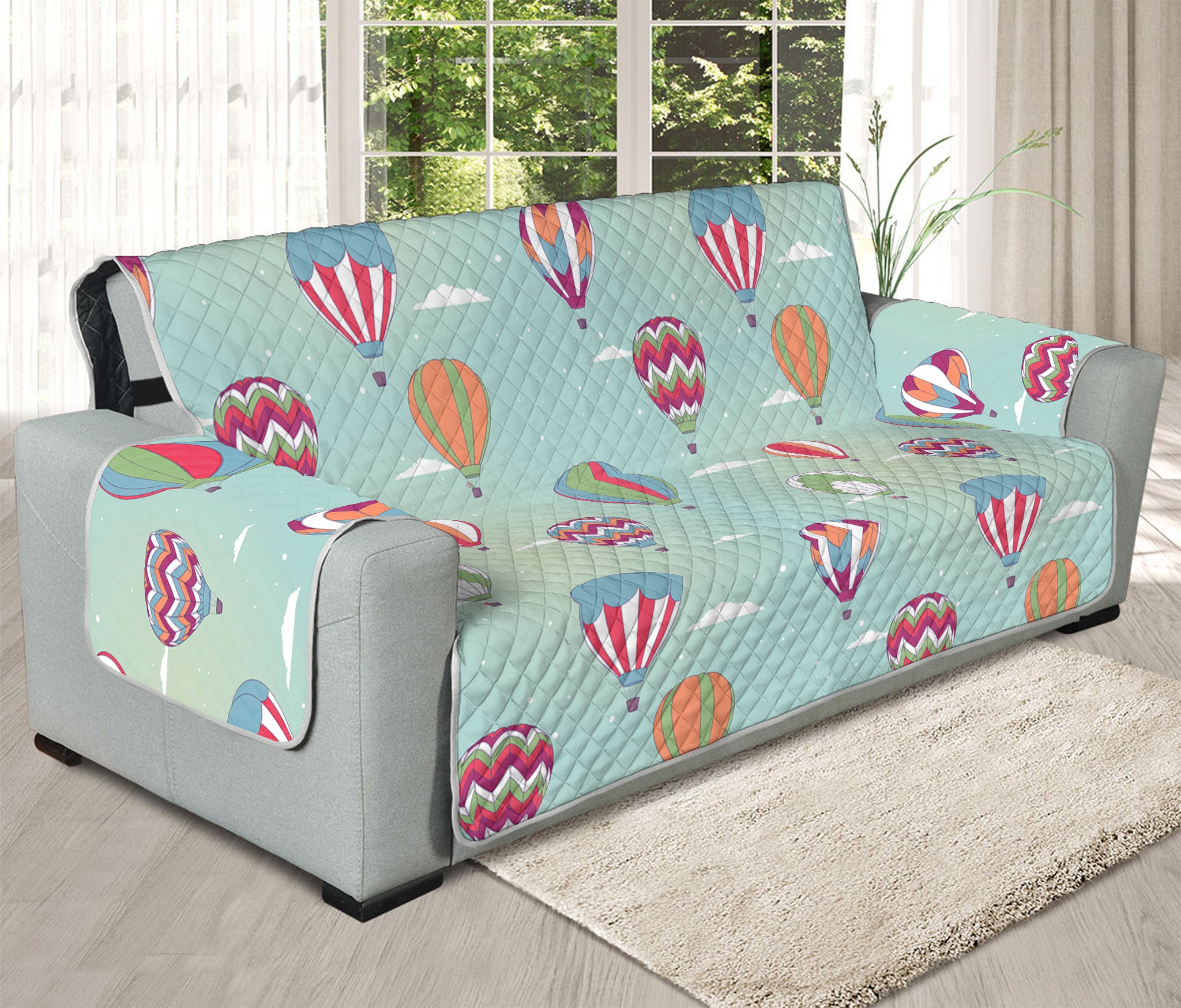 Hot Air Balloon Pattern Print Oversized Sofa Protector