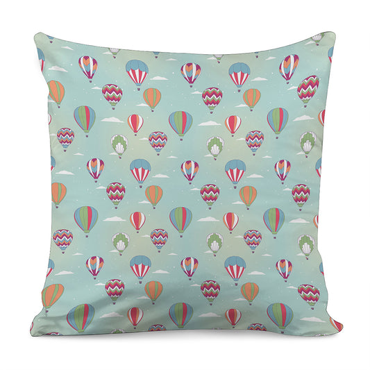 Hot Air Balloon Pattern Print Pillow Cover