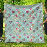 Hot Air Balloon Pattern Print Quilt