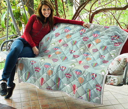 Hot Air Balloon Pattern Print Quilt