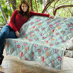 Hot Air Balloon Pattern Print Quilt