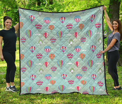 Hot Air Balloon Pattern Print Quilt