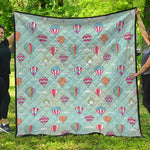 Hot Air Balloon Pattern Print Quilt