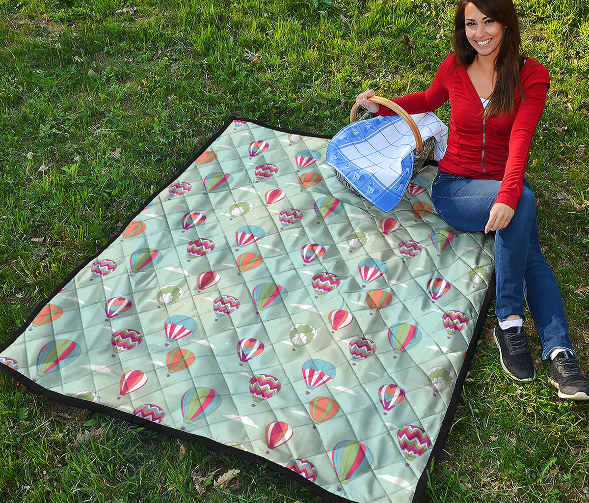 Hot Air Balloon Pattern Print Quilt