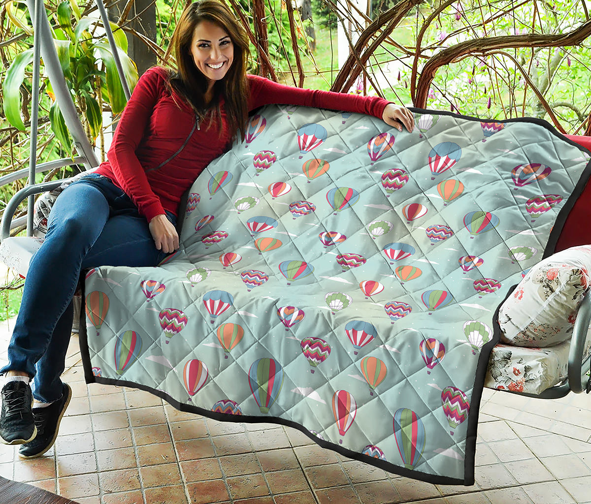 Hot Air Balloon Pattern Print Quilt