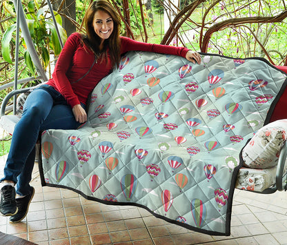 Hot Air Balloon Pattern Print Quilt