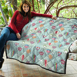 Hot Air Balloon Pattern Print Quilt