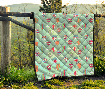 Hot Air Balloon Pattern Print Quilt