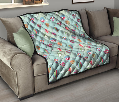 Hot Air Balloon Pattern Print Quilt