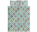 Hot Air Balloon Pattern Print Quilt Bed Set