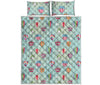 Hot Air Balloon Pattern Print Quilt Bed Set