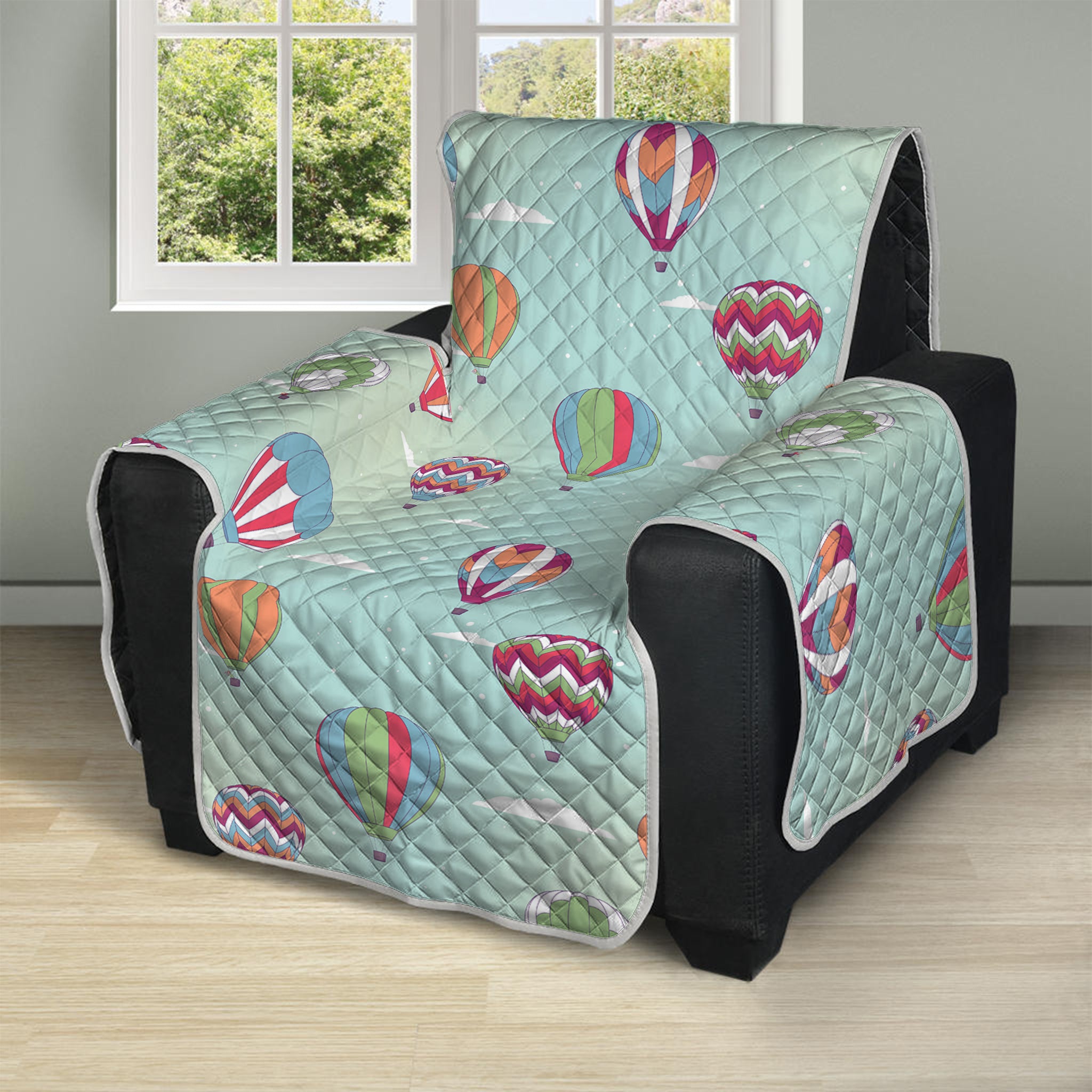 Hot Air Balloon Pattern Print Recliner Protector