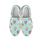 Hot Air Balloon Pattern Print White Slip On Shoes