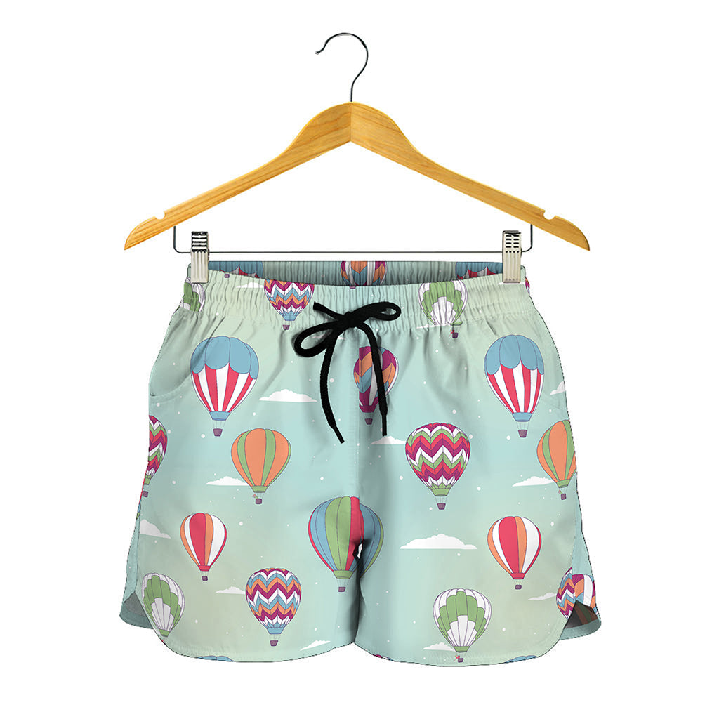 Hot Air Balloon Pattern Print Women's Shorts