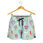 Hot Air Balloon Pattern Print Women's Shorts