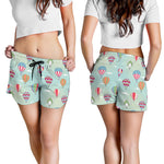 Hot Air Balloon Pattern Print Women's Shorts